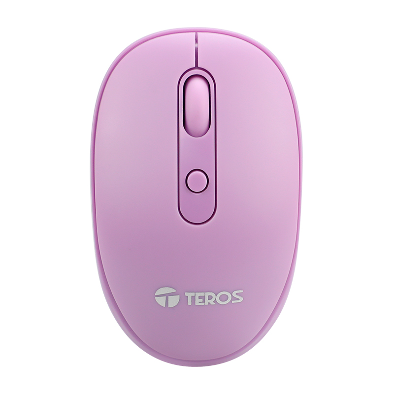 Mouse Óptico Inalámbrico TEROS TE-5075P color purpura