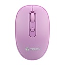 Mouse Óptico Inalámbrico TEROS TE-5075P color purpura