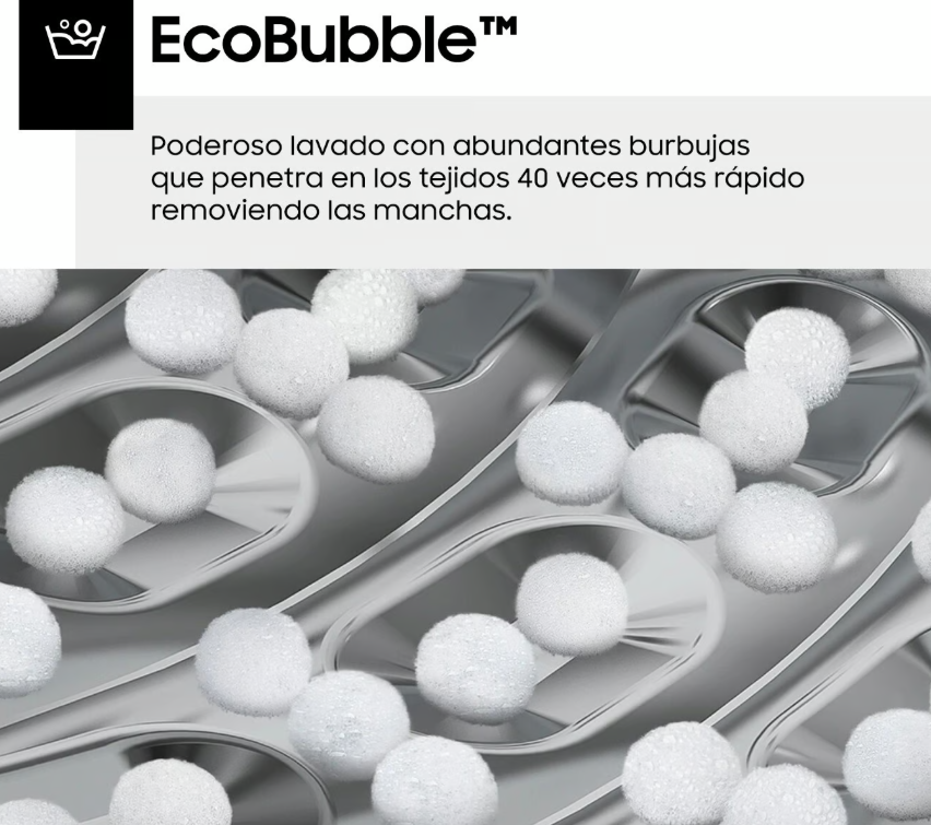 Lavadora SAMSUNG ecobubble 17kg negro