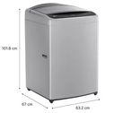 Lavadora LG 17 kg AI DD inteligencia artificial gris
